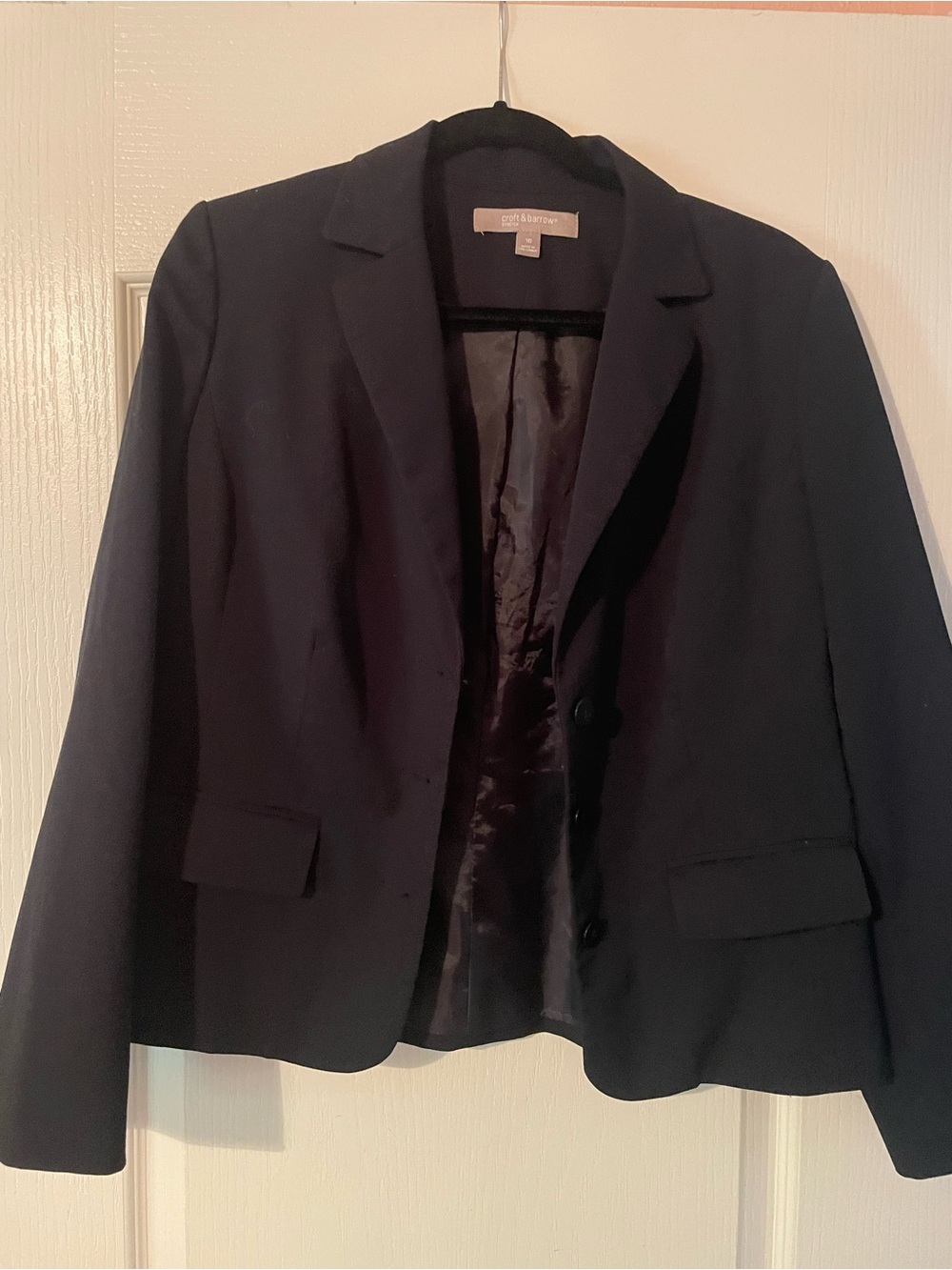Croft & Barrow  Black Single-Breasted Blazer